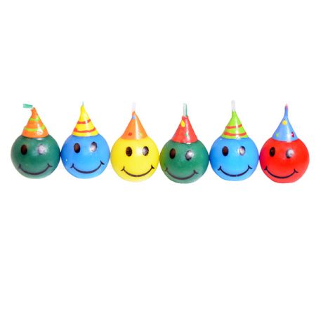 נרות יום הולדת בצורת סמיילי