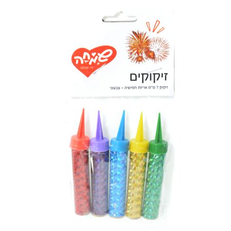זיקוק 7סמ 3גר - 5יח צבעוני