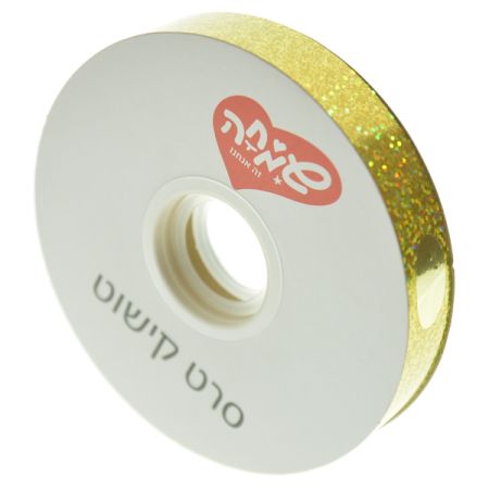 סרט 20ממ100xיארד- הולוגרפי זהב בהיר