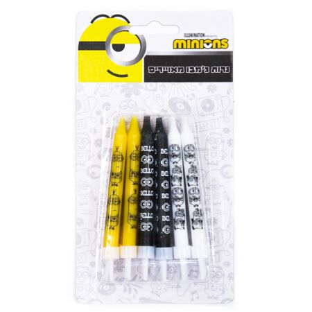 נרות ג'מבו מאויירים - מיניונים