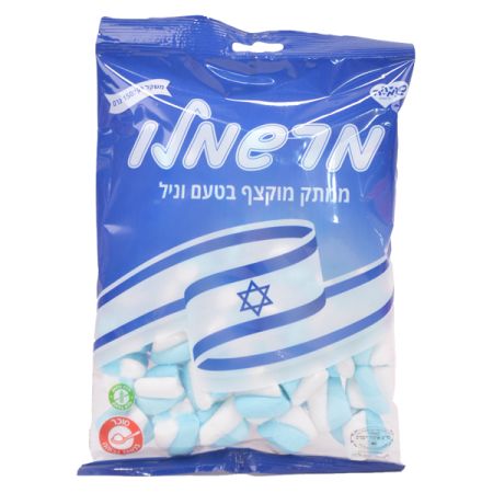 מרשמלו 150 גרם  - כחול לבן דגל ישראל וניל