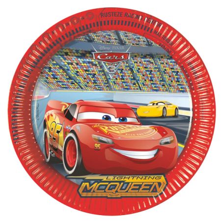 צלחות נייר 23 סמ 8 יח' - מכוניות 3