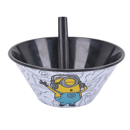 קערת פלסטיק עם קשית - מיניונים מוזיקה