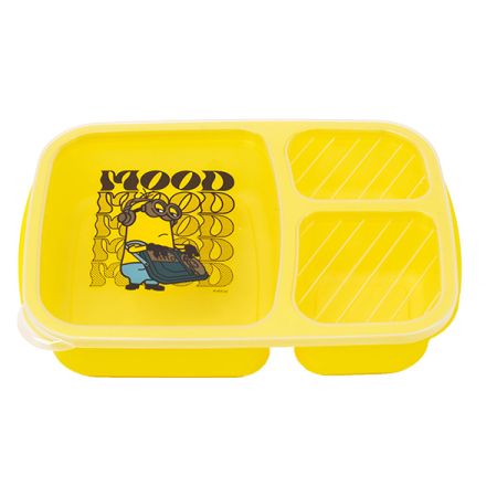 קופסת אוכל מחולקת שלושה תאים - מיניונים מוזיקה