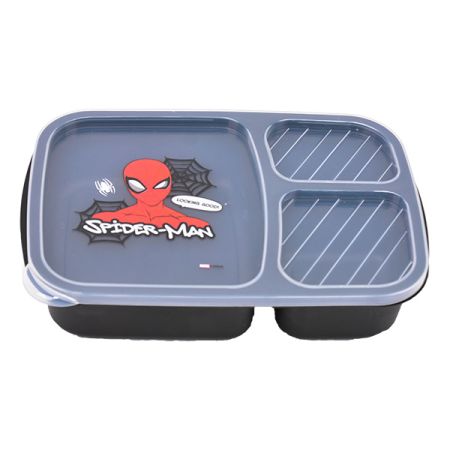 קופסת אוכל מחולקת שלושה תאים - ספיידרמן