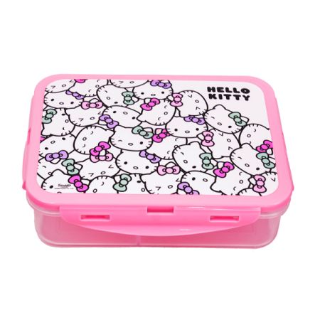 קופסת אוכל מחולקת - הלו קיטי צבעוני