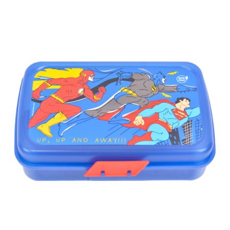 קופסת אוכל מחולקת BPA FREE ליגת הצדק מאוייר