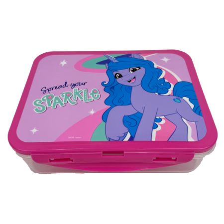 קופסת אוכל מחולקת - הפוני הקטן שלי פסטל