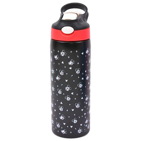 בקבוק נירוסטה 600 מל פיית סיליקון - מיקי קלאסי