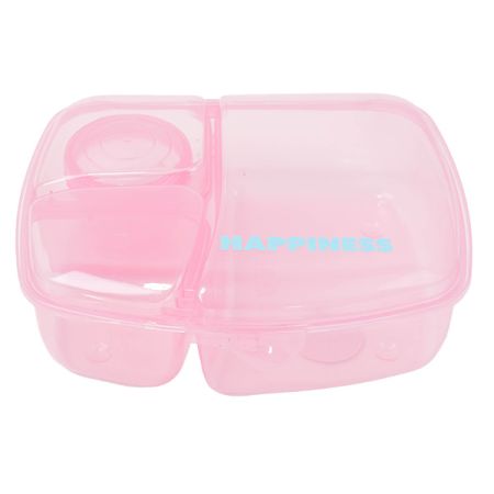 קופסת אוכל מחולקת 2 ליטר - ורוד