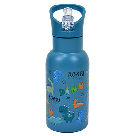 בקבוק נירוסטה דופן כפולה פיית פלסטיק 350 מל- דינוזאורים