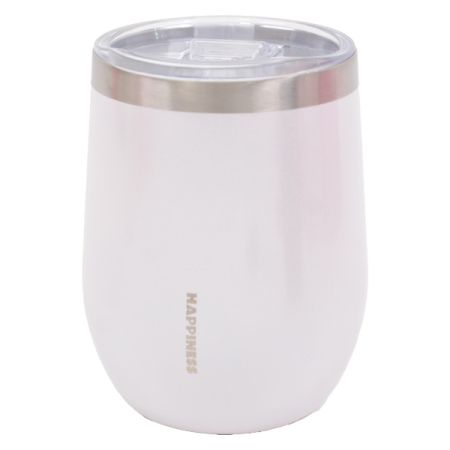 כוס נירוסטה דופן כפולה 350 מל - שמנת נצנצים