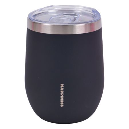 כוס נירוסטה דופן כפולה 350 מל - שחור פחם