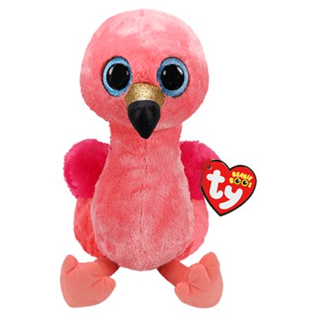 בובת TY עיניים גדולות (L)-גילדה פלמינגו ורוד