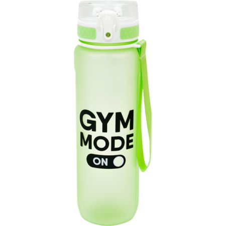 בקבוק שתיה 900 מל ציפוי גומי ושרוך- ירוק נאון