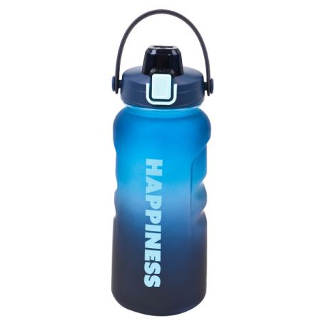 בקבוק ספורט ענק עם ציפוי גומי 2200 מ''ל - אןמברה כחול כהה תכלת