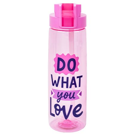 בקבוק פלסטיק 830 מ''ל פיית סיליקון -  ורוד