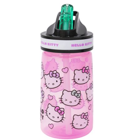 בקבוק פלסטיק 400 מ''ל עם צמיד - הלו קיטי צבעוני