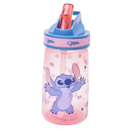 בקבוק פלסטיק 400 מ''ל עם צמיד - סטיץ פסטל