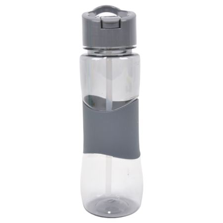 בקבוק 700 מל עם חבק סיליקון VFM - אפור כהה