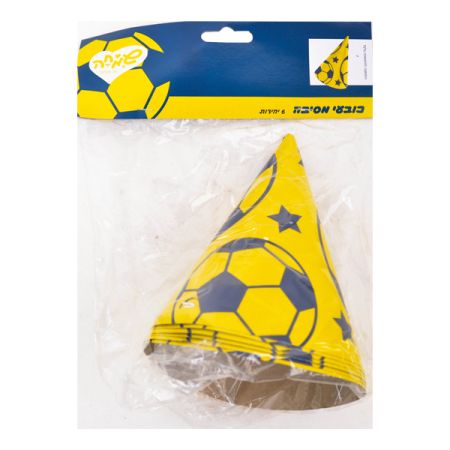 כובע מסיבה -6 יח' - צהוב עולה