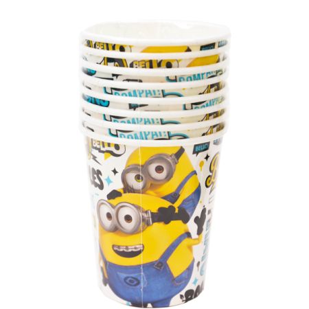 כוסות נייר 8יח-מיניונים מסיבה