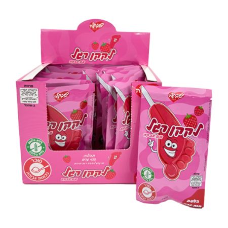 לקקן רגל 18 גרם עם אבקה בטעם תות /1/24/8