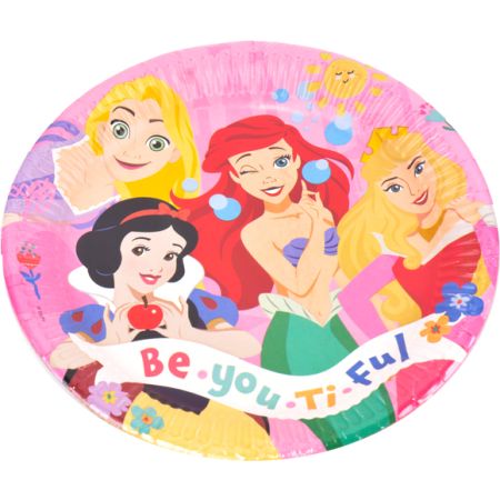 צלחות נייר 23 סמ 8 יח' - נסיכות