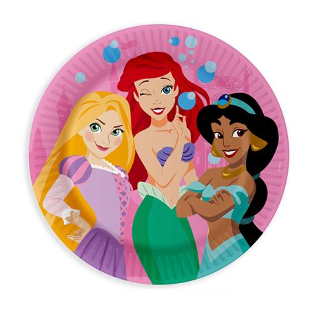 צלחות נייר 20 סמ 8 יח- נסיכות