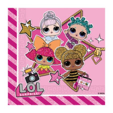 מפיות נייר 2 שכ 33X33 סמ 20 יח גליטר מטאלי-LOL