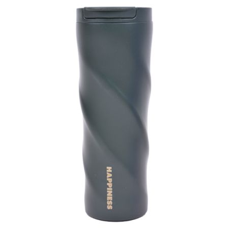 כוס נירוסטה דופן כפולה שומרת חום 500 מל - שחור