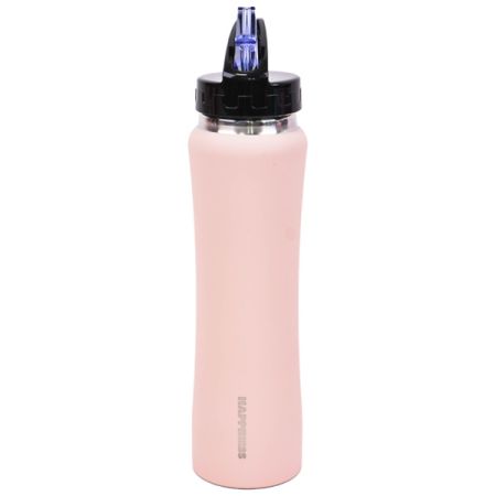 בקבוק נירוסטה 500 מל ציפוי גומי דופן כפולה - מוקה