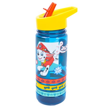 בקבוק 500 מל פלסטיק עם צמידים -מפרץ ההרפתקאות כחול