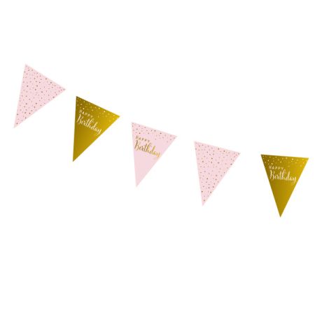 באנר שרשרת משולשים 3מ HB-ורוד זהב