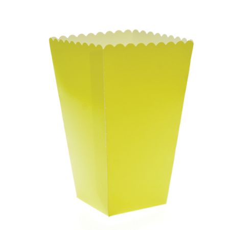 קופסאות פופקורן וחטיפים 6יח-מקרון צהוב