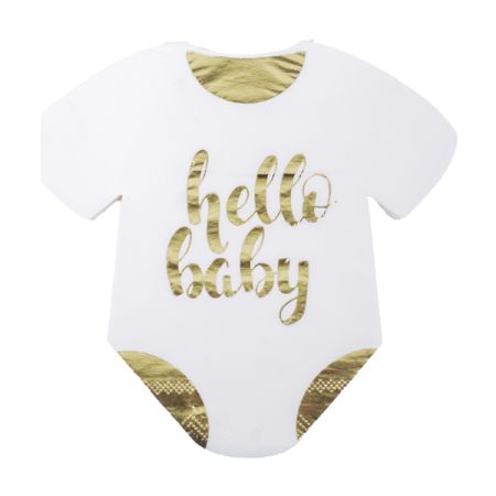 מפיות נייר צורני- 16 יח- גופיית תינוק הטבעת זהב