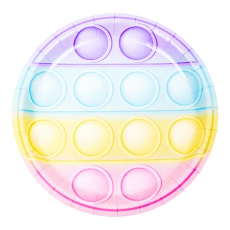 צלחות נייר 21 סמ עגולות 8 יח- פופ איט