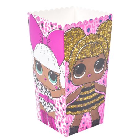 קופסאות פופקורן וחטיפים 6יח-LOL מנומר