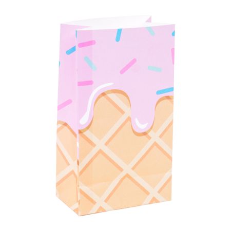 שקית נייר בסיס 6 יח- גלידה