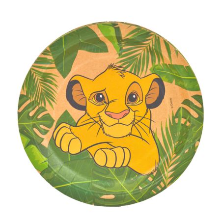 צלחות נייר 20 סמ קראפט 8 יח- מלך האריות