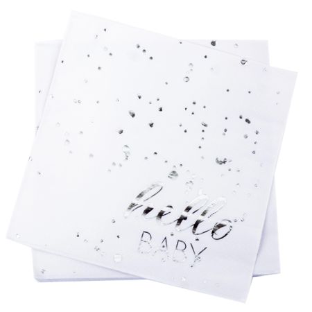 מפיות נייר 2 שכ 33X33 סמ 20 יח- בייבי הטבעת כסף