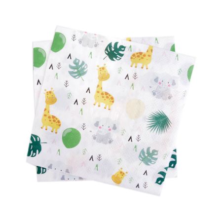 מפיות נייר 2 שכ 33X33 סמ 20 יח-חיות ספארי ילדים