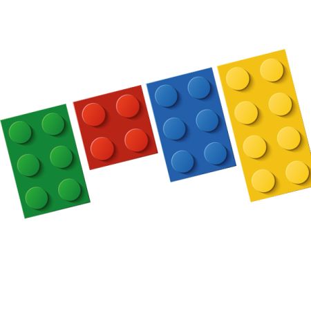 באנר שרשרת צורני ריבועים-קוביות לגו