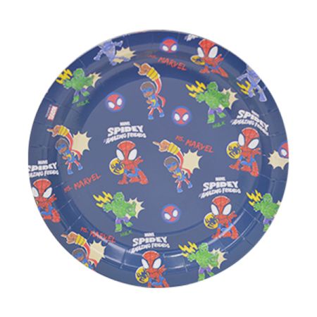 צלחות 20 סמ עגולות 8 יח - ספיידי