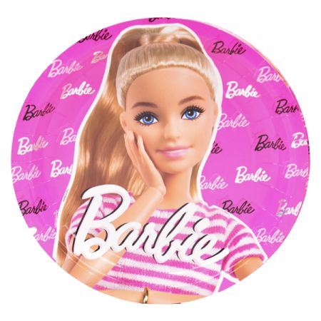 צלחות 23 סמ עגולות 8 יח - ברבי