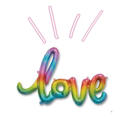 בלון מיילר 48 - אותיות LOVE כתב מחובר