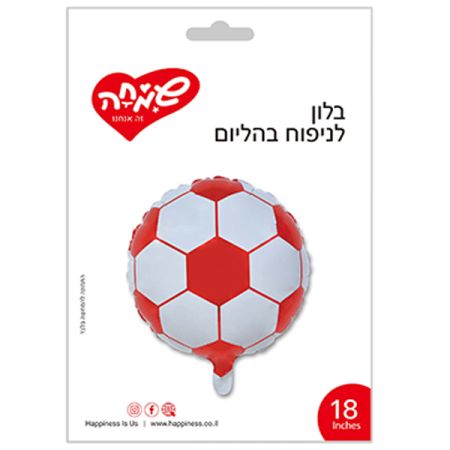 בלון מיילר 18 - כדור כדורגל אדום לבן
