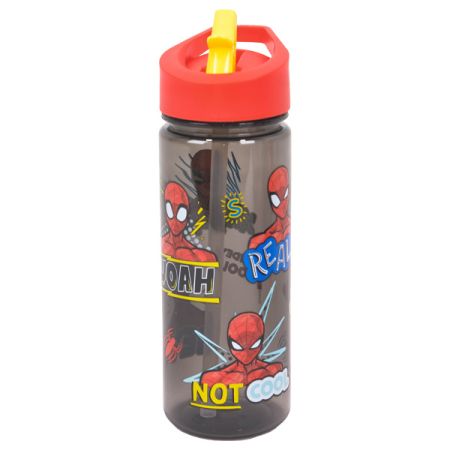 בקבוק טריטן 500 מ''ל עם פיית סיליקון -  ספיידרמן 23 שחור