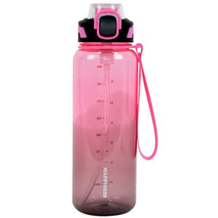 בקבוק טריטן 800 מל פיית סיליקון - אומברה שחור ורוד