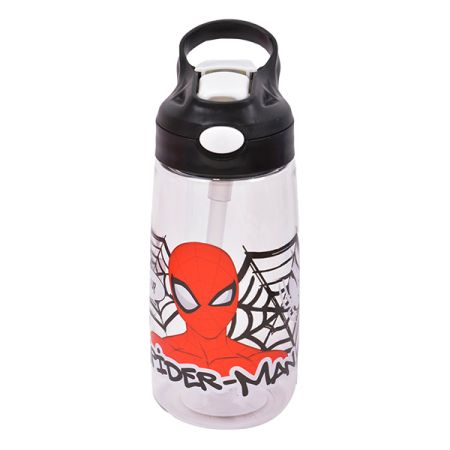 בקבוק פלסטיק 500 מל פיית סיליקון - ספיידרמן אייקונים